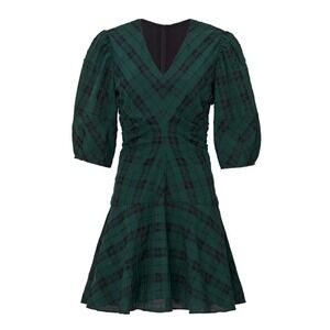 Tanya‎ Taylor - Emmaline Plaid Dress Green Size 18